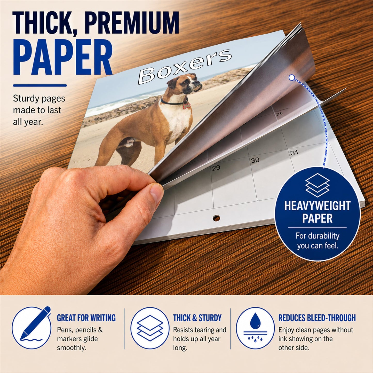 2027 Boxers Monthly Wall Calendar | Boxer Dog Breed 2026 Wall Calendar 2026-2027