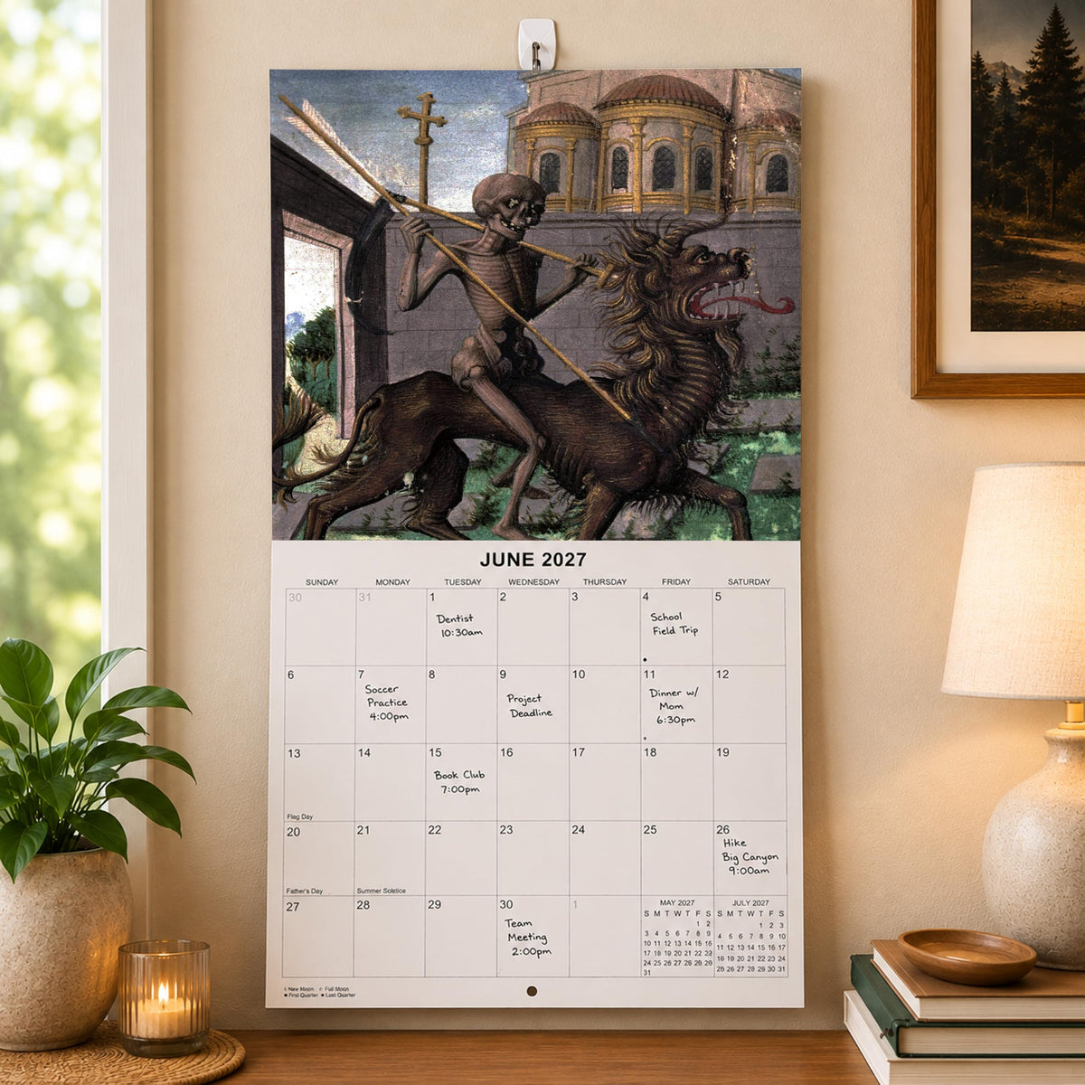 2027 Disturbing Medieval Art White Elephant Monthly Wall Calendar - Funny Gag Gift | Funny Gift Calendar 2026-2027