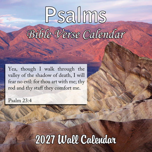 2027 Psalms Bible Verses Monthly Wall Calendar