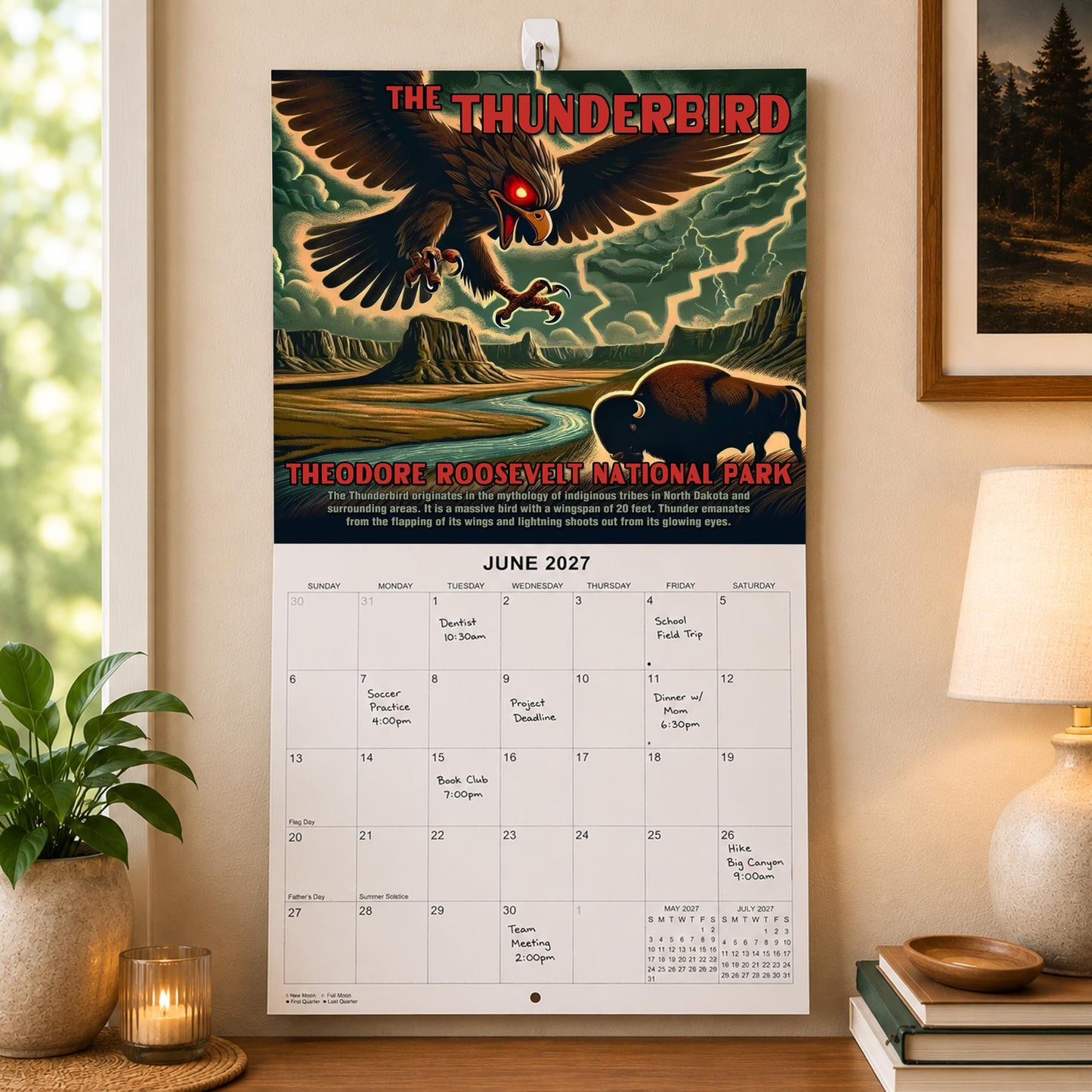 2027 National Park Lore - Cryptids in National Parks Monthly Wall Calendar | Monsters Gift Calendar 2026-2027