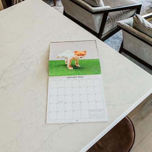 2024 Peeing Dogs Monthly Wall Calendar Hilarious Gag Gift White Elephant Gift September 2023 - December 2024 12" x 24" Funny Dogs Peeing Prank Gift